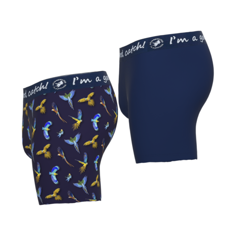 A Fish Named Fred Heren Shorts 2-Pack Birds Navy 110013-6095-635 | 28217