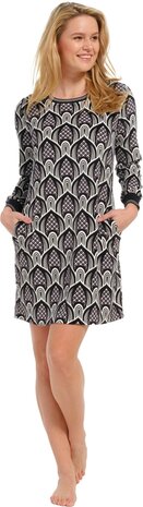 Pastunette DeLuxe Dames Fleece Dress Black 85232-344-3 | 28982