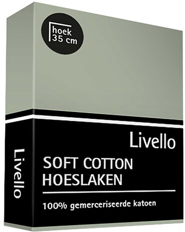 Livello Soft Cotton Hoeslaken Light Green BLLIV25 | 25773 - 25774