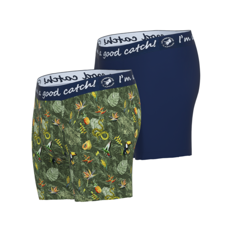 A Fish Named Fred Heren Shorts 2-Pack Adventuras Green Navy 110013-6095-335 | 28220