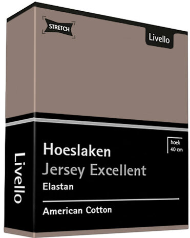 Livello Jersey Excellent Hoeslaken Taupe BLLIV33-856TP | 28920