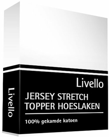 Livello Jersey Stretch Topper Hoeslaken White HLJ155TOP-WIT | 12007