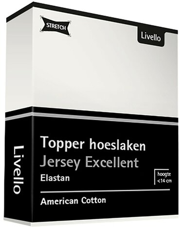 Livello Jersey Excellent Topper Hoeslaken Offwhite BLLIV33THL | 25164