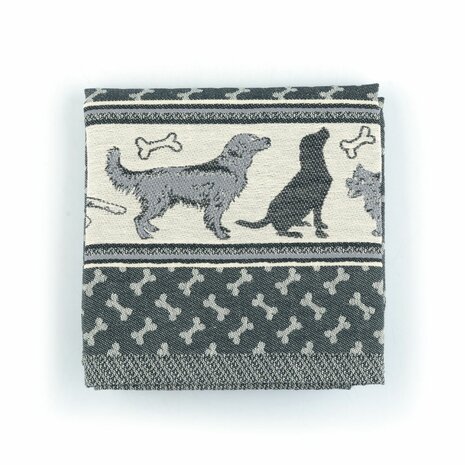 Bunzlau Castle Theedoek Dogs Black  6097 | 26978