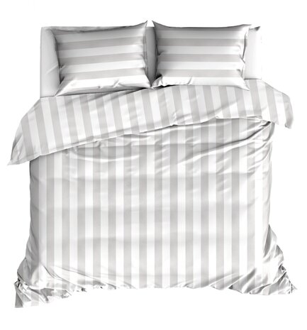 Linolux Dekbedovertrek Perkal Beach Stripe Grey DBSLIN1910 | 31231