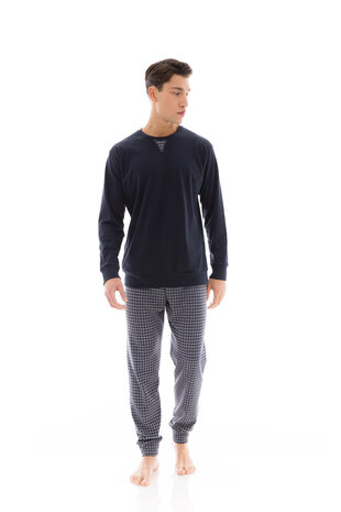 Ulisse Heren Pyjama Jaquard Yacht Blue W-M683 | 29222