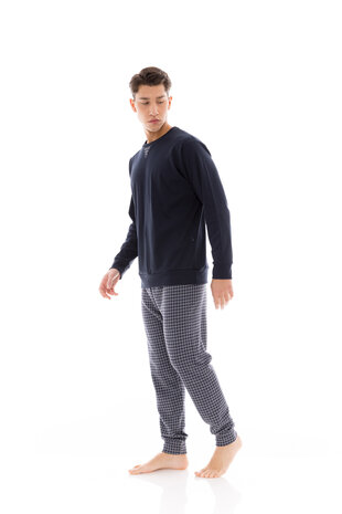 Ulisse Heren Pyjama Jaquard Yacht Blue W-M683 | 29222