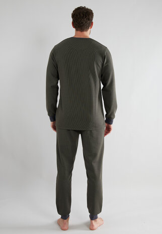 Tom Tailor Heren Pyjama Donker Groen 71450-6570-338 | 31423
