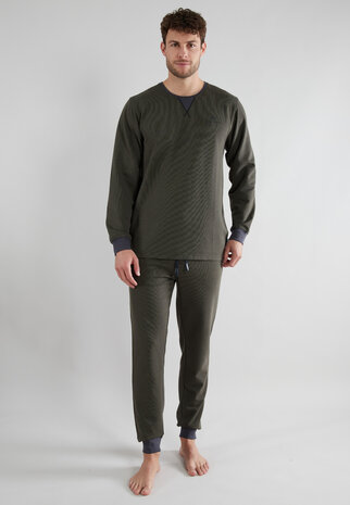 Tom Tailor Heren Pyjama Donker Groen 71450-6570-338 | 31423