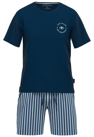 Tom Tailor Heren Shortama Donkerblauw 71427-4012-833 | 31421