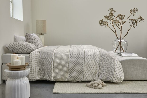 Rivièra Maison Dekbedovertrek Ropes Taupe 31463