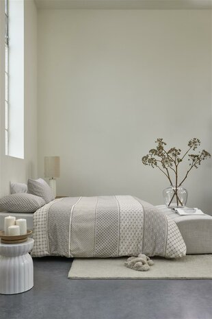 Rivièra Maison Dekbedovertrek Ropes Taupe 31463