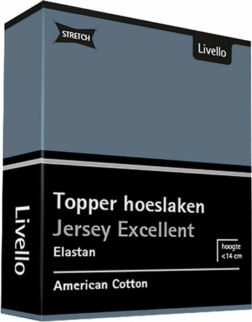 Livello Jersey Excellent Topper Hoeslaken Denim BLLIV33THL-DE | 30445