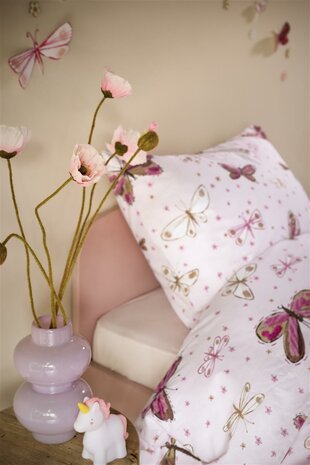 Beddinghouse Kids Dekbedovertrek Butterfly Away Pink | 31483