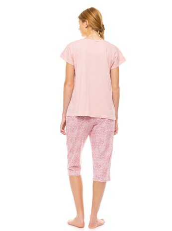 Pink Label Dames Pyjama Leopard Rose S1456 | 31587