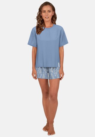 Tom Tailor Dames Shortama Blauw 60291-6085-625 | 31607
