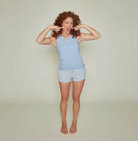 Charlie Choe Dames Top Mid Blue P55107-38 | 31544
