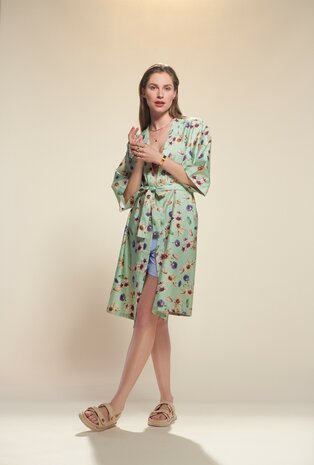 Essenza Kimono Sarai Fiorre Subtle Green 102183-679 | 31243