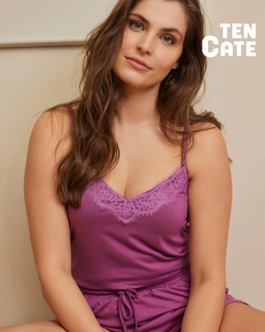 Ten Cate Pyjama V-Neck Lace Purple Orchid 60464 - 2216 | 31672