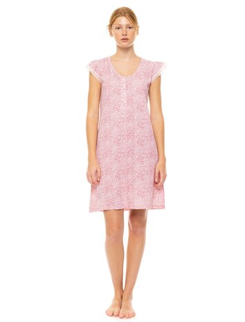 Pink Label Dames Nachthemd Leopard Rose S1463 | 31588