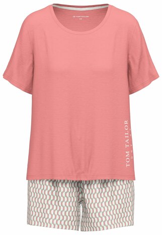 Tom Tailor Dames Shortama Zalmroze 60300-6095-425 | 31603