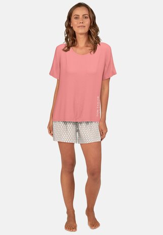 Tom Tailor Dames Shortama Zalmroze 60300-6095-425 | 31603