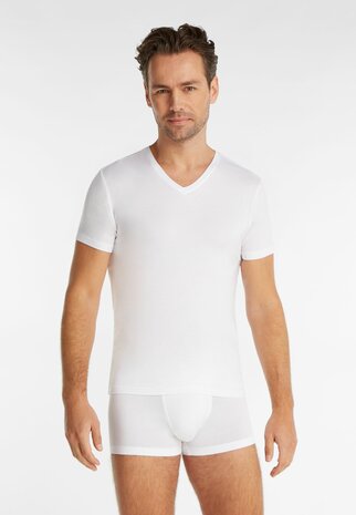 Ten Cate Men Super Soft T-Shirt V-Neck White 60423-001 | 31840
