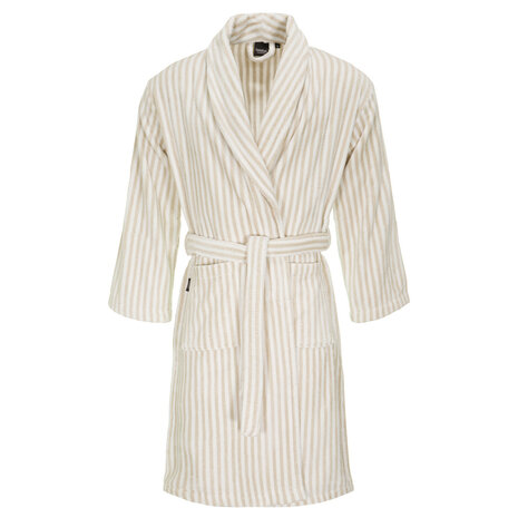 Linolux Badjas Velours Fiore Stripe Beige BJ226-BEI | 31717