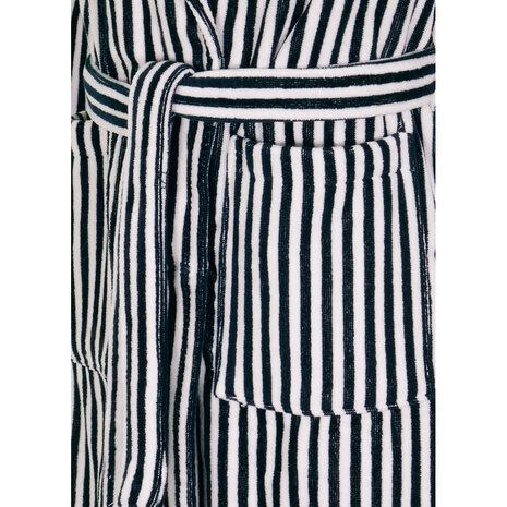 Linolux Badjas Velours Fiore Stripe Navy BJ226-NAV | 31716