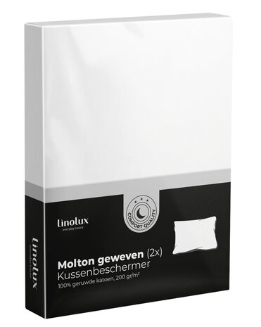 Linolux Molton Kussenbeschermer 200gr 2-Pack KBLNX200 | 20180
