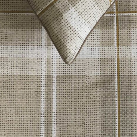 Rivièra Maison Dekbedovertrek Tartan Check Sand 32345