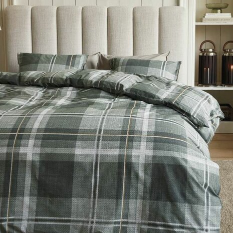 Rivièra Maison Dekbedovertrek Tartan Check Green 32344