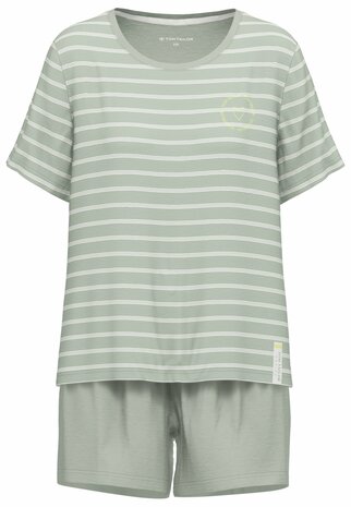 Tom Tailor Dames Shortama Groen 60302-6095-312 | 31604