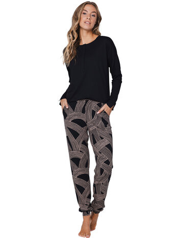 Pastunette Premium Dames Pyjama Black 121252-246-2-999 | 32088