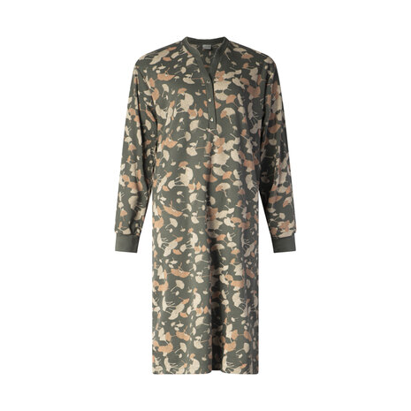 Lunatex Dames Double Jersey Nachthemd Donkergroen Gebloemd 22-4188 | 32130