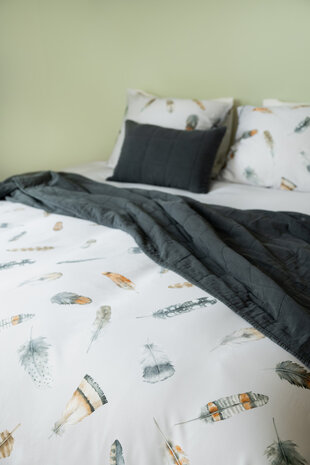 Linolux Dekbedovertrek Feathers Grey DBSLNX3715 | 32414