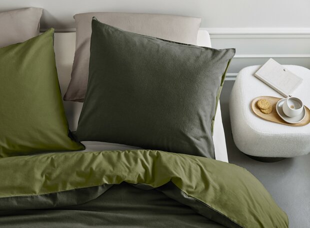 Beddinghouse Flanel Dekbedovertrek Warm Green 32374