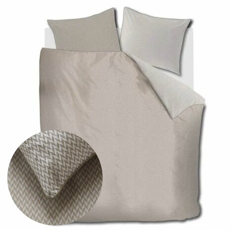 Rivièra Maison Dekbedovertrek Emery Taupe 32342