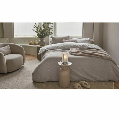 Rivièra Maison Dekbedovertrek Emery Taupe 32342