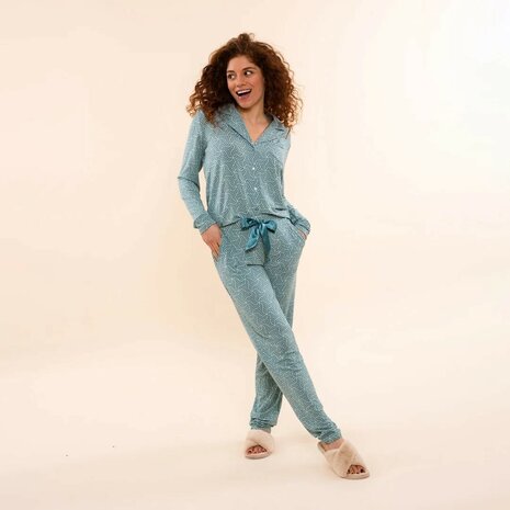 Charlie Choe Dames Pyjama Faded blue O57146-38 | 32300
