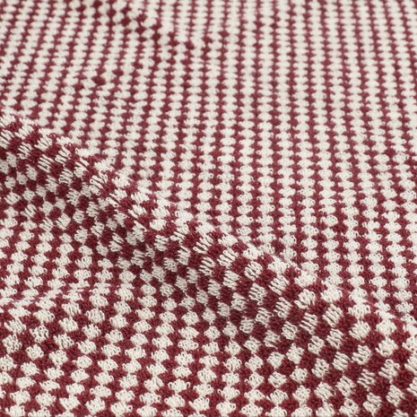 Bunzlau Castle Keukendoek Small Check Burgundy 6420| 32439