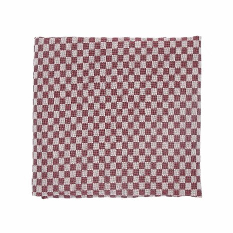 Bunzlau Castle Theedoek Small Check Burgundy 6421| 32439