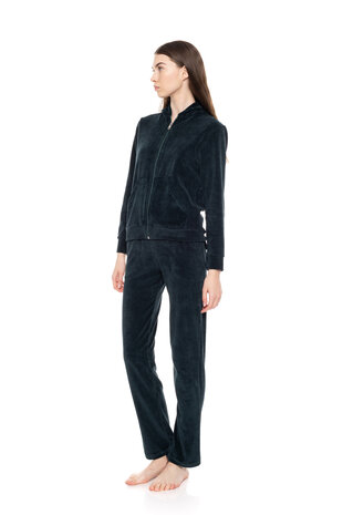 Pink Label Dames Velours Huispak Black WN-1000 | 32422