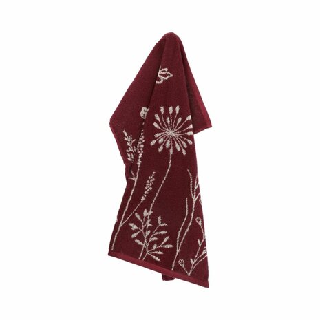 Bunzlau Castle Keukendoek Wild Flowers Burgundy 6422 | 32440