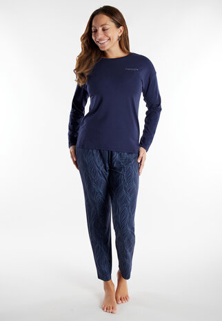 Tom Tailor Dames Pyjama Donkerblauw 60349-6085-635 | 32230