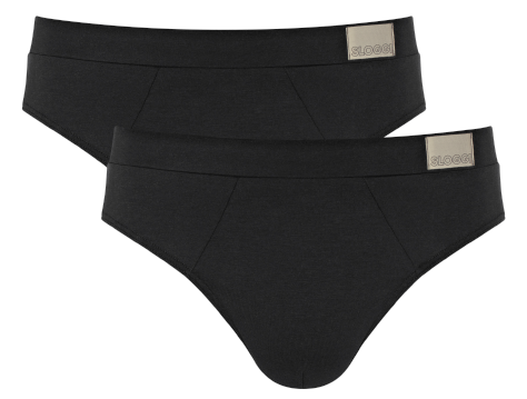 Sloggi Men Go Natural Brief 2-Pack Black 10214618-004 | 27853