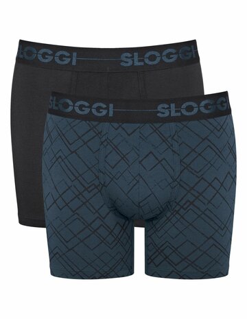 Sloggi Men Go Holiday Shorts 2-Pack Blue Light 10198168-V001 | 26831