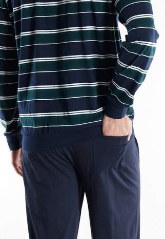 Götzburg Heren Pyjama Donkergroen 452333-4065-362 | 32201-32202