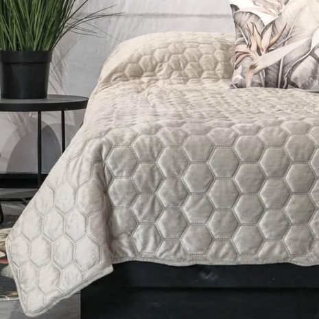 Unique Living Sprei Peggy Dove White | 30939-30940