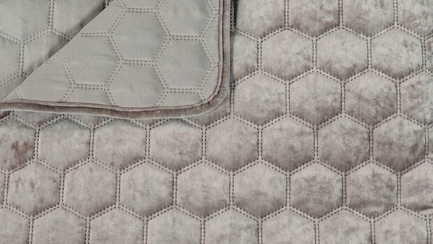 Unique Living Sprei Peggy Light Grey | 30936-32487